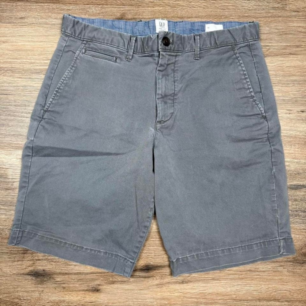 grey washed gap chino shorts
